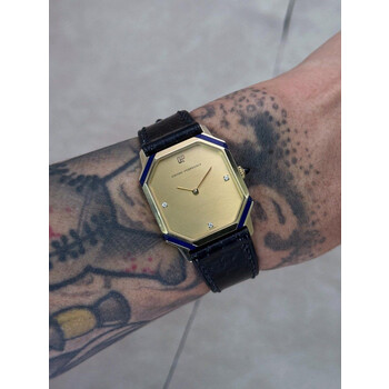 28x36mm • 1980s Girard-Perregaux Gold Plated Art Deco Octagon Tank ref.4656PJ